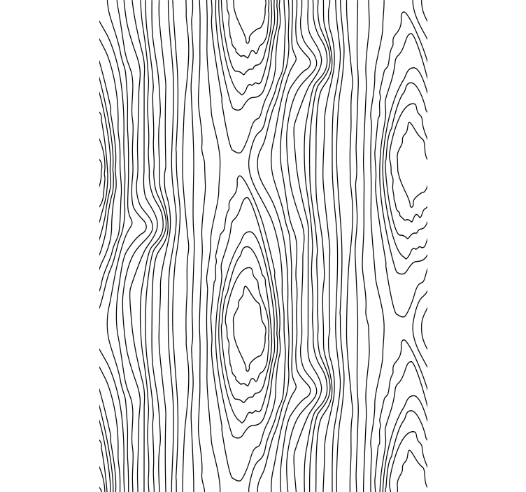 Floral ornament wallpaper in black nature stripes - TenStickers