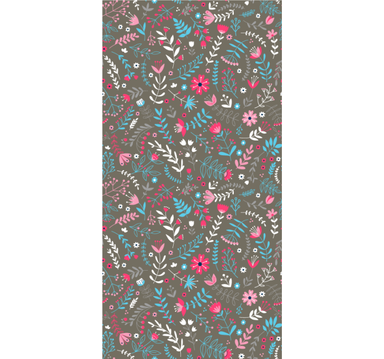 Floral ornament wallpaper in vibrant ditsy print - TenStickers
