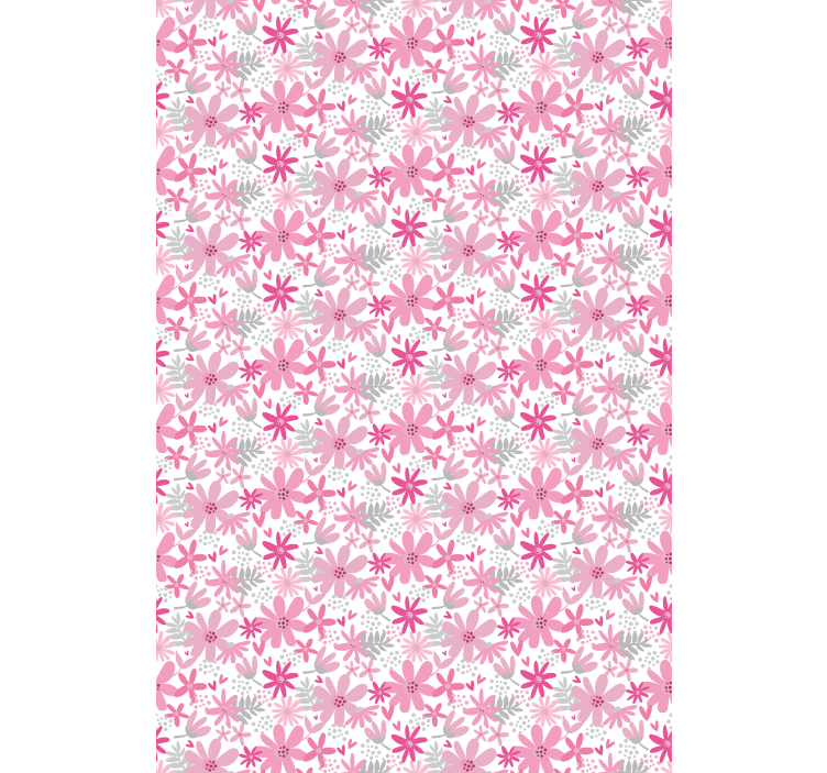 Floral ornament wallpaper flowerprint 'yambo' pink - TenStickers