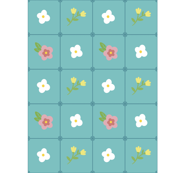 "granny chic" floral decor floral ornament wallpaper - TenStickers