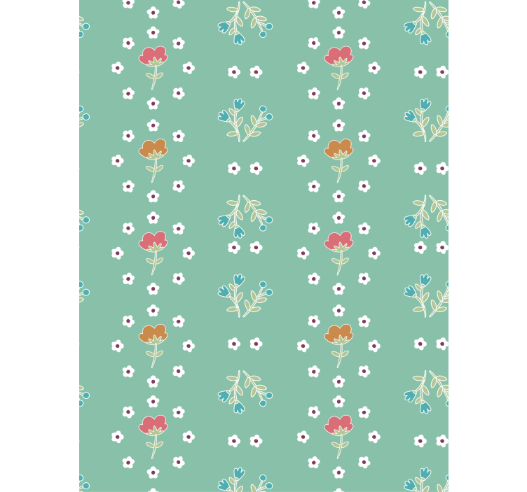 Floral ornament wallpaper granny chic design - TenStickers