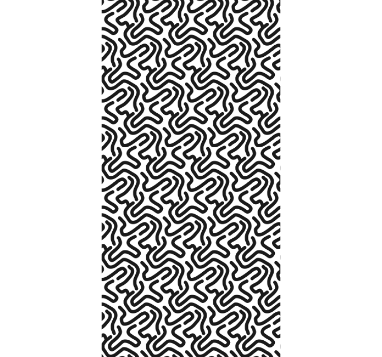 Master bedroom wallpaper with maze design - TenStickers