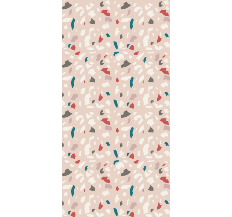 Master bedroom wallpaper terrazzo effect design - TenStickers