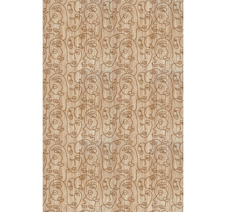 Master bedroom wallpaper abstract beige women - TenStickers