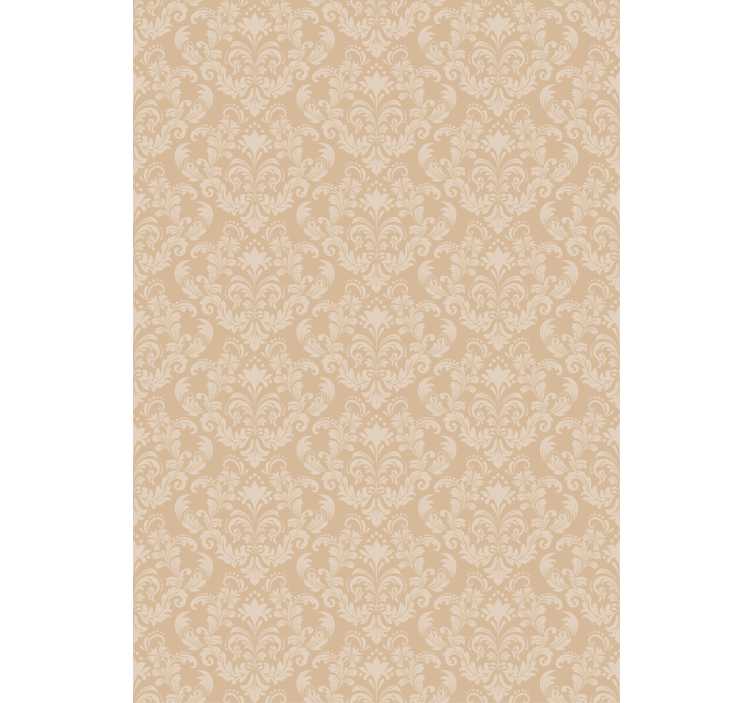 Master bedroom wallpaper in beige damask pattern - TenStickers