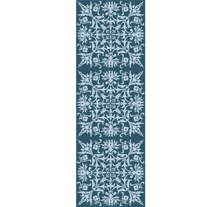 Bedroom wallpaper french provincial blue floral design - TenStickers