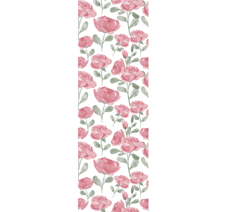 Bedroom wallpaper with natural vintage rose pattern - TenStickers