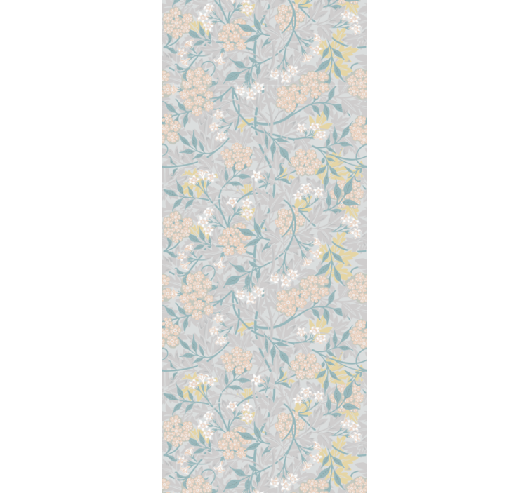 Bedroom wallpaper 80's floral elegant design - TenStickers
