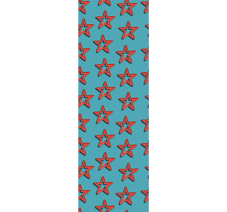 Bedroom wallpaper with retro star pattern design - TenStickers
