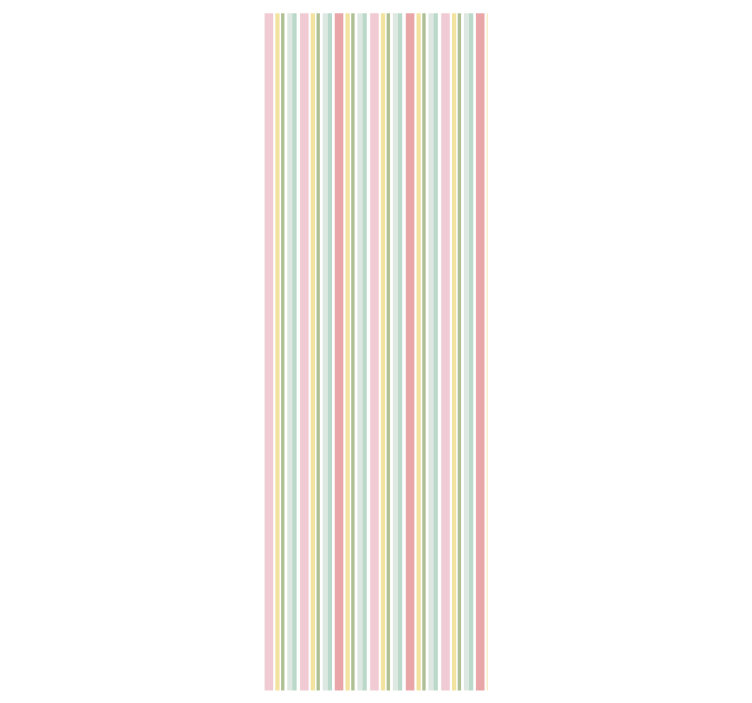 Bedroom wallpaper horizontal pastel striped design - TenStickers