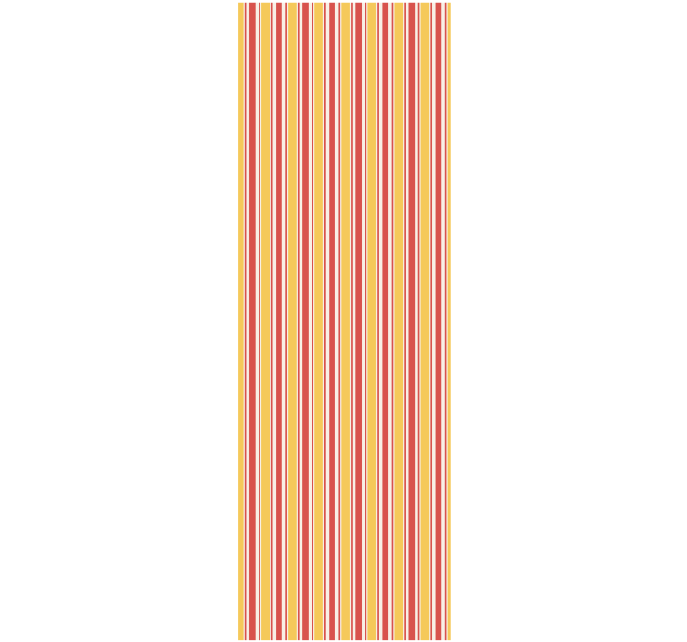Bedroom wallpaper in warm tones with horizontal stripes - TenStickers