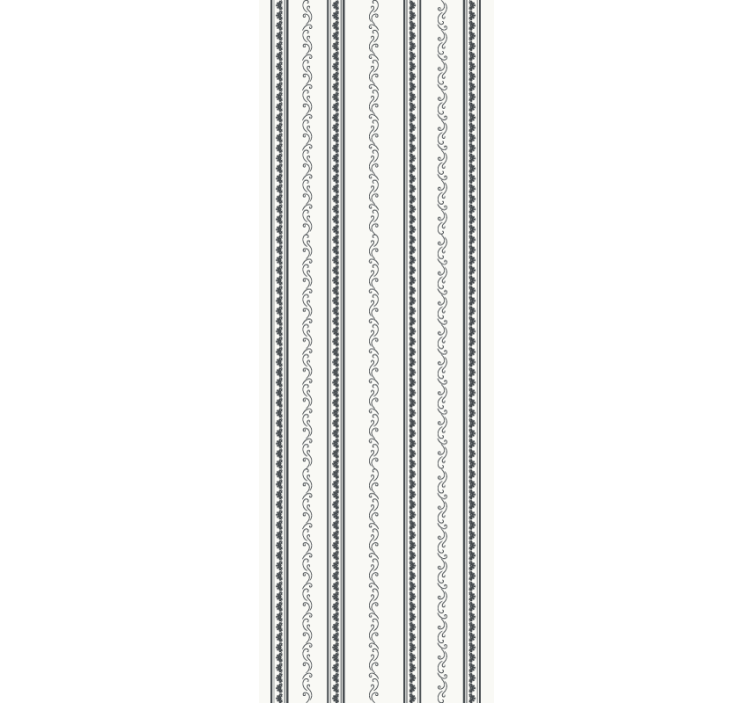Vintage vertical stripe floral bedroom wallpaper - TenStickers