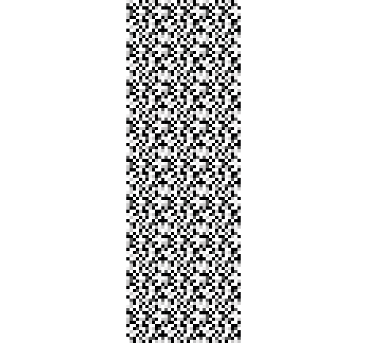 Bedroom wallpaper in black and white square design - TenStickers