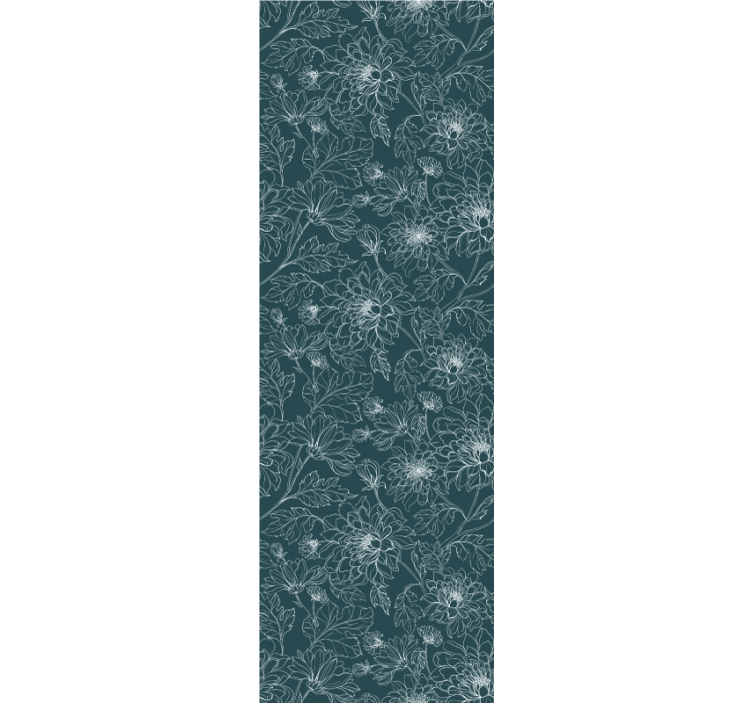 Bedroom wallpaper grandmillenial white flowers - TenStickers