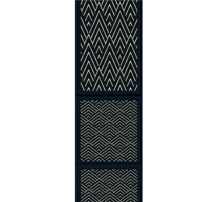 Bedroom wallpaper with luxurious paneling effect - TenStickers