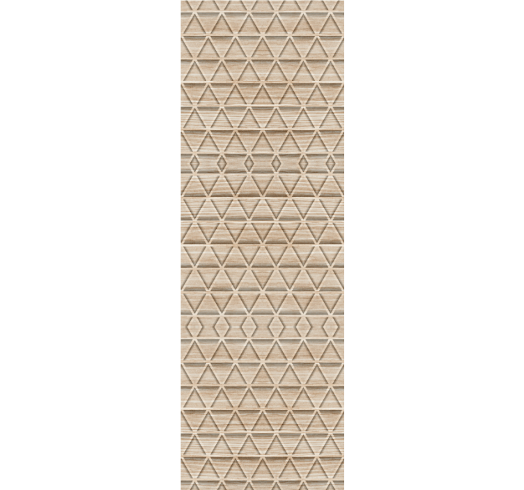 Bedroom wallpaper wood effect triangle pattern - TenStickers