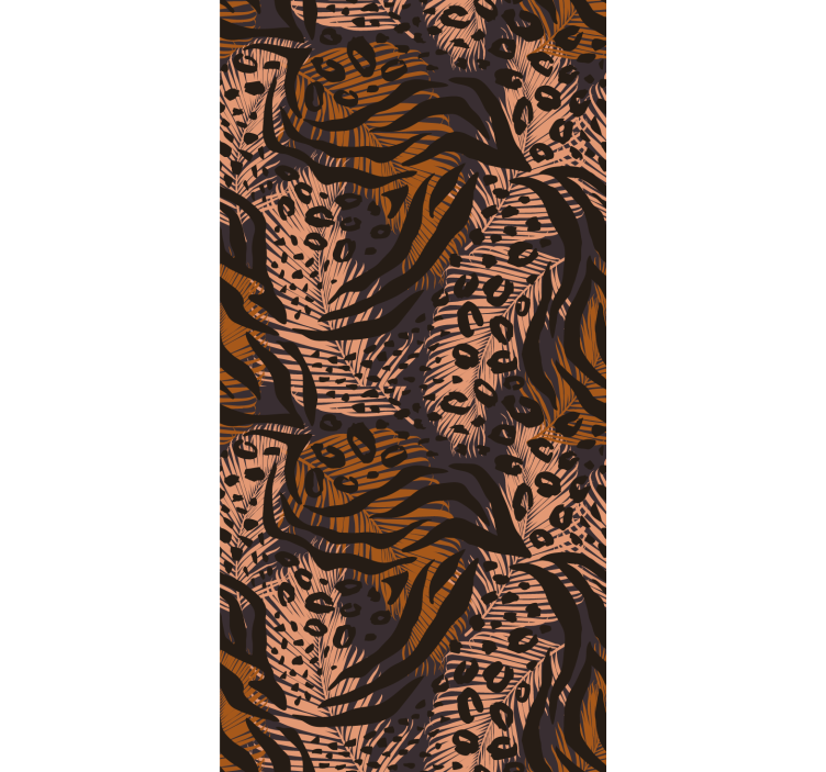 Bedroom wallpaper in vibrant abstract african style - TenStickers
