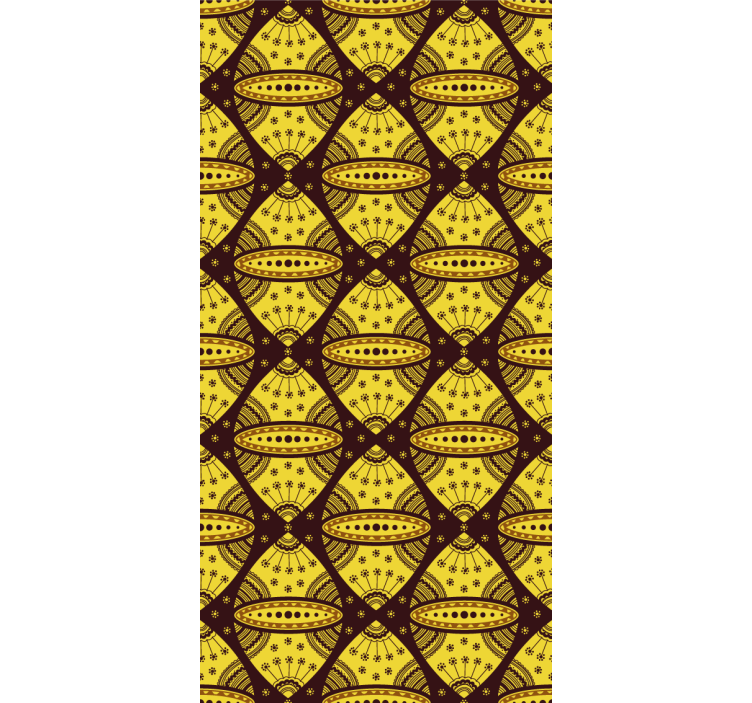 Bedroom wallpaper african style yellow abstract art - TenStickers