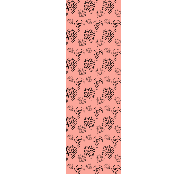 Bedroom wallpaper with african style pink grapes design - TenStickers