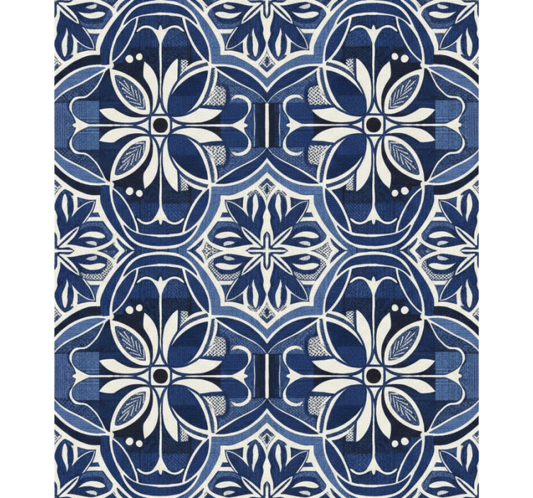 Navy blue wallpaper navy fabric design - TenStickers