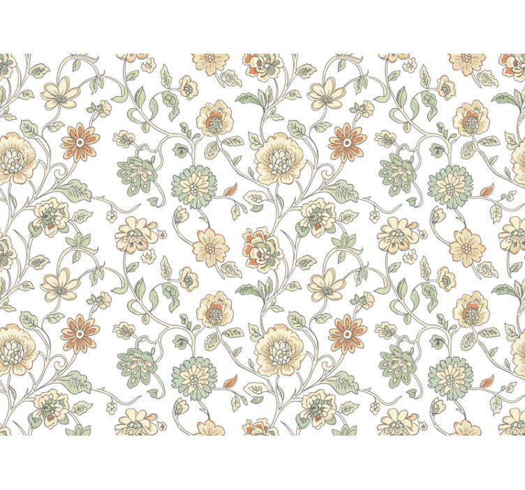 Rustic wallpaper decent light floral design - TenStickers