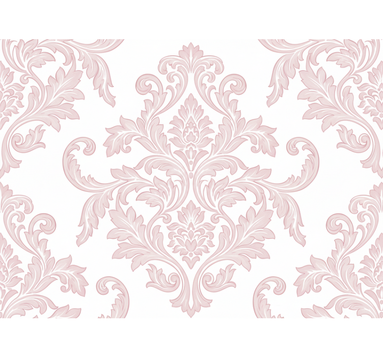 Baroque wallpaper blush damask paisley design - TenStickers