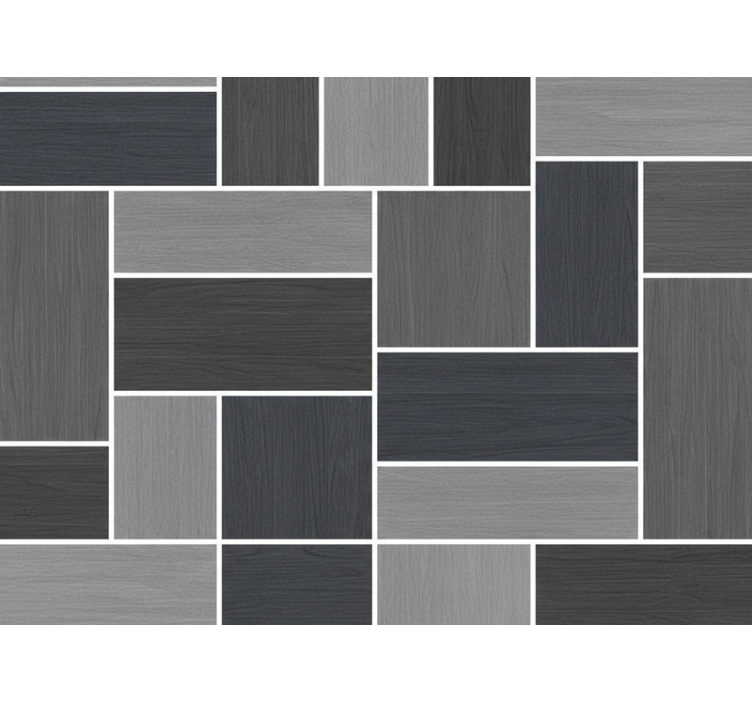 Wood wallpaper wooden panels grey - TenStickers