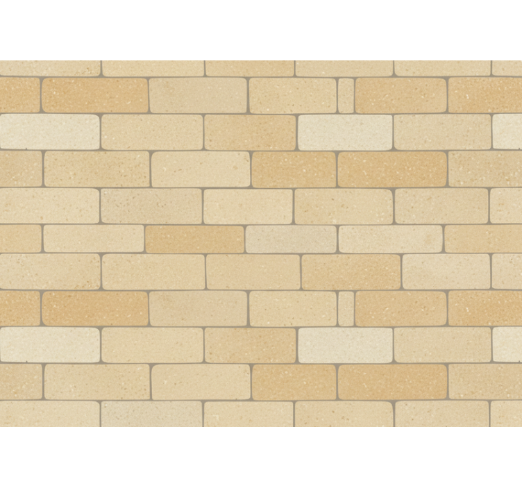 Stone wallpaper beige yellow bricks - TenStickers