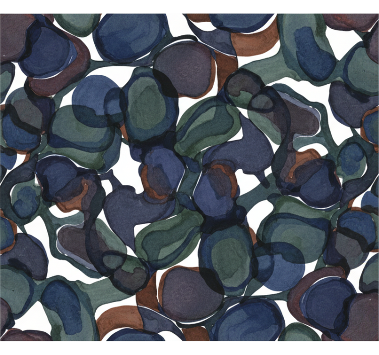 Abstract wallpaper in swirling dark tones - TenStickers