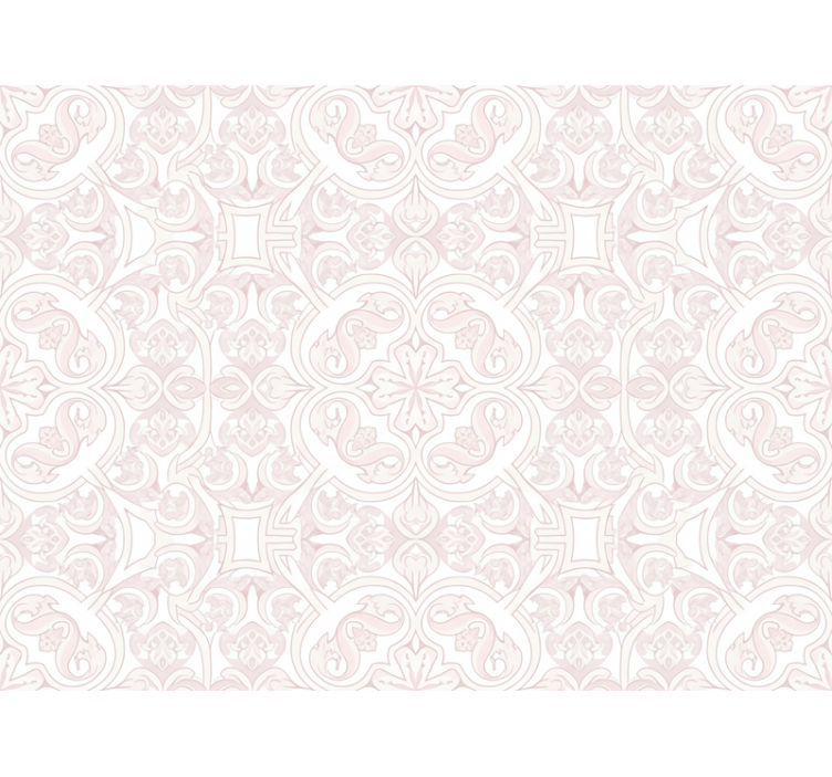 Art wallpaper mediterranean pink pattern - TenStickers