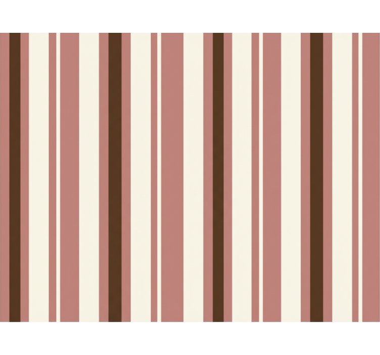 Vertical line wallpaper in pink and brown stripes - TenStickers