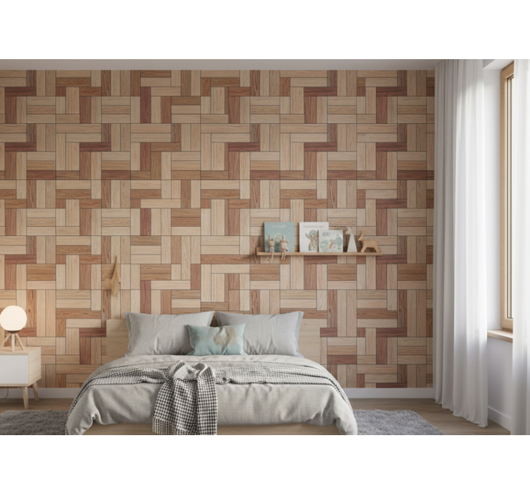 Wood wallpaper with wood optics - TenStickers