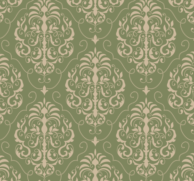 Baroque Pattern Detail ornamental wallpaper - TenStickers