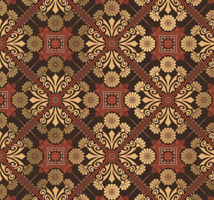 Baroque Wallpaper Vintage style for bedroom - TenStickers