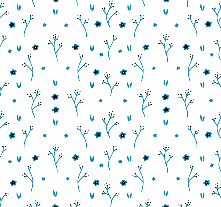 Nature Wallpaper light blue little flowers - TenStickers