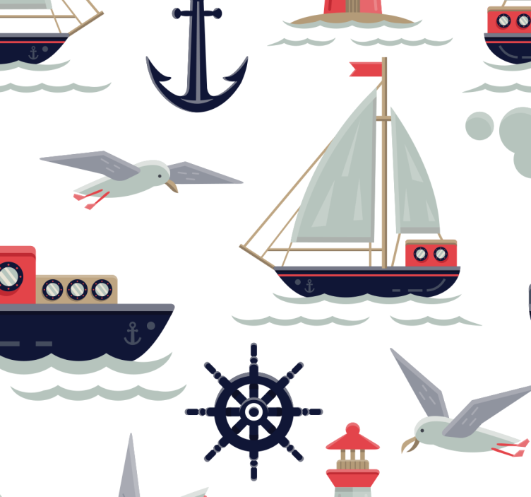 Nautical Nursery nursery wallpaper - TenStickers