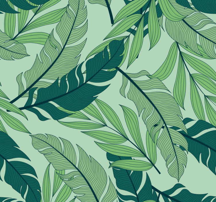 Wallpaper for living room tropical leaves - TenStickers