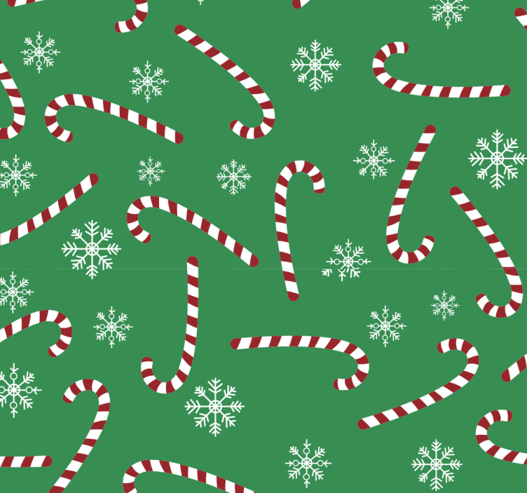 Candy Christmas Bedroom Wallpaper - TenStickers