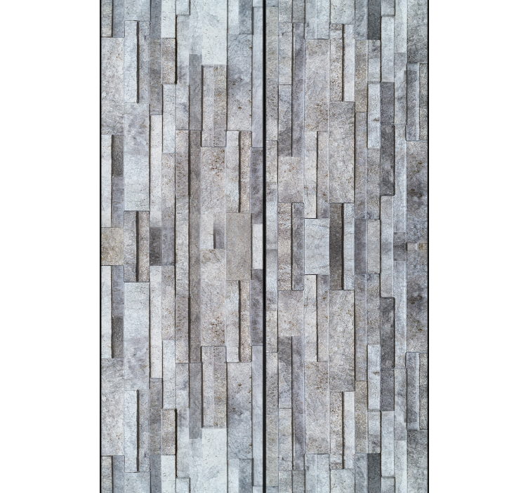 Geometric Stone Mosaic stone wallpaper - TenStickers