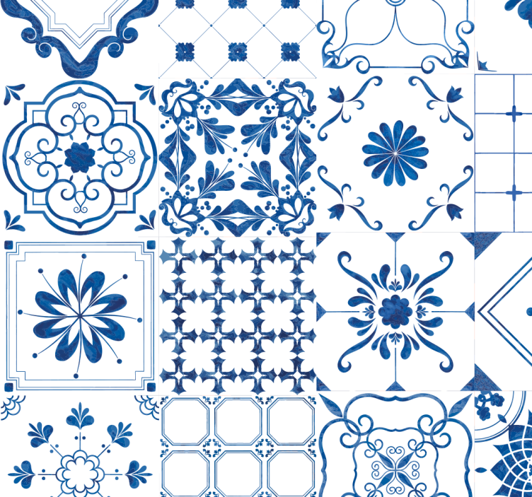 Nordic Tiles Tile Wallpaper - TenStickers