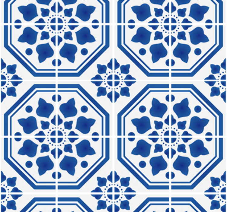 Geometric Tile Symmetry tile wallpaper - TenStickers