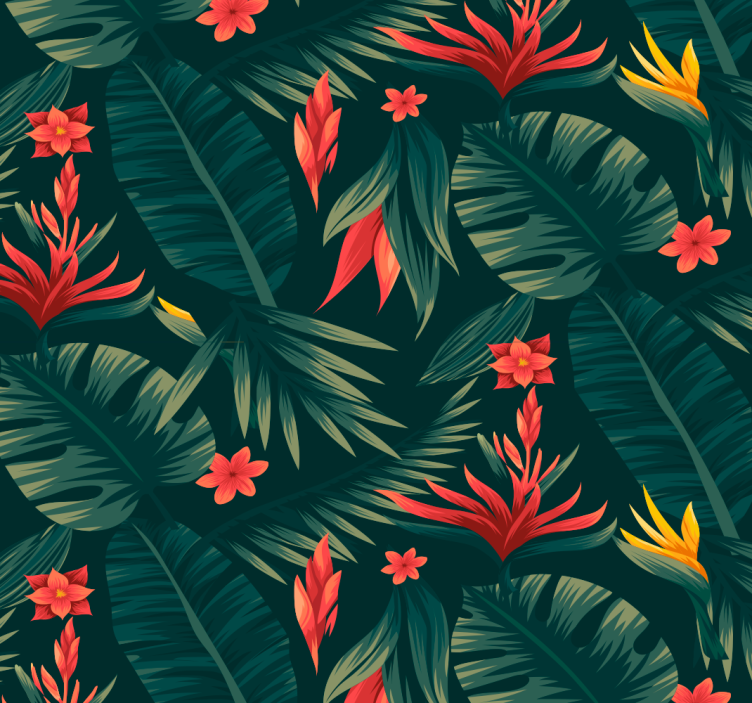 Tropical Flora nature wallpaper - TenStickers
