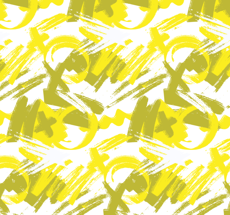 mondern paint brushes yellow Animal Wallpaper - TenStickers