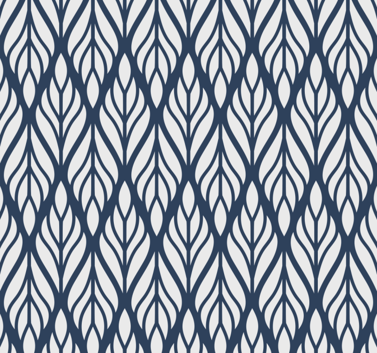 Geometric Pattern leaf wallpaper - TenStickers