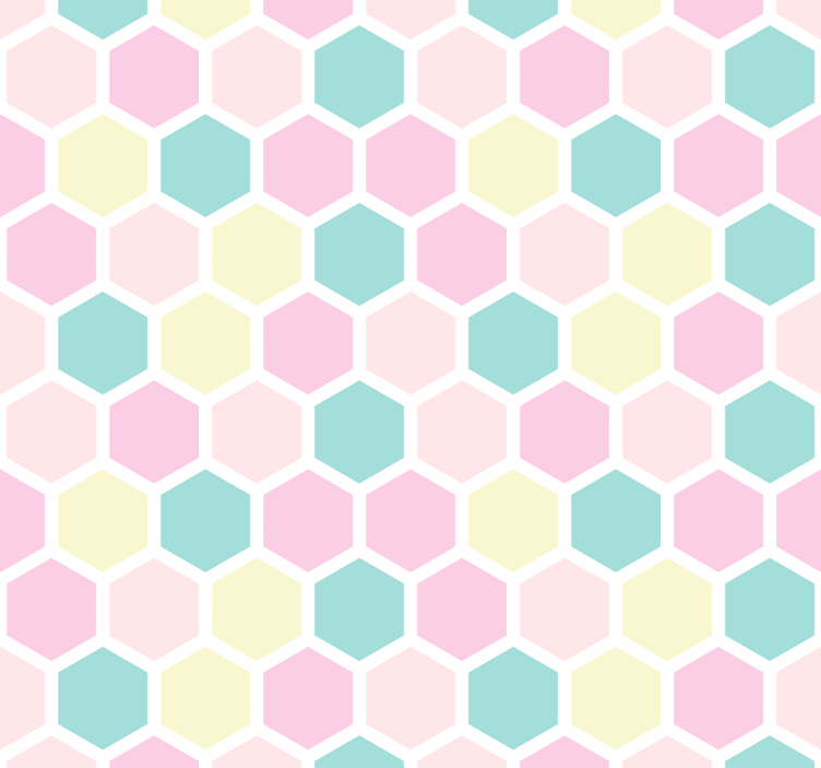 Hexagon Pattern geometric wallpaper - TenStickers