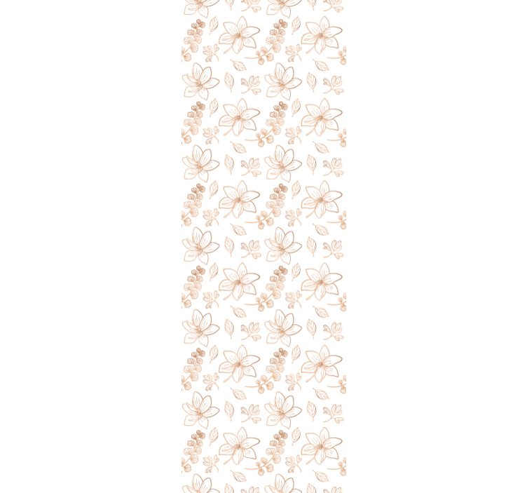 Gold delicate flowers Flowery Wallpaper - TenStickers
