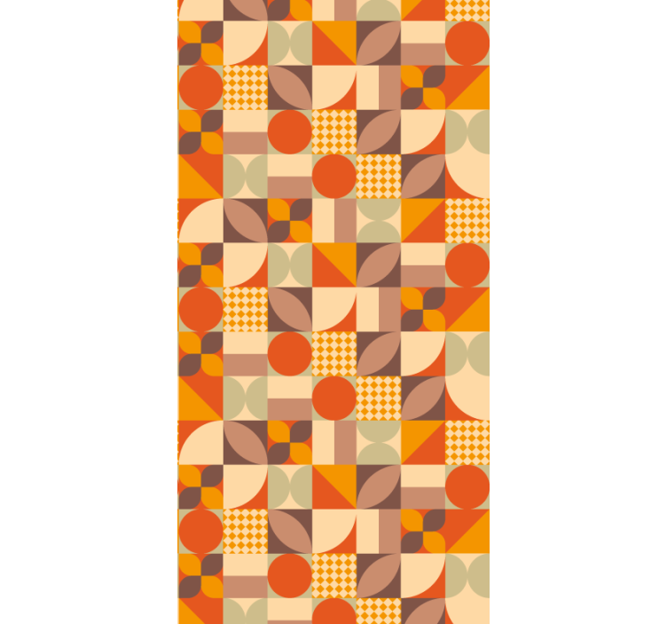 Retro Geometric Shapes geometric wallpaper - TenStickers