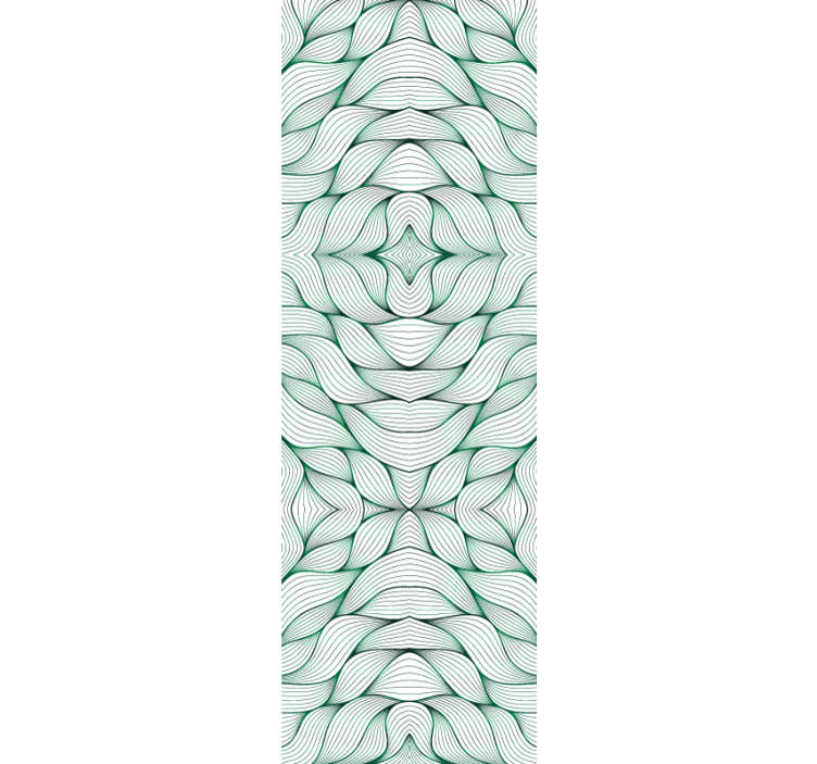 Geometric Pattern leaf wallpaper - TenStickers