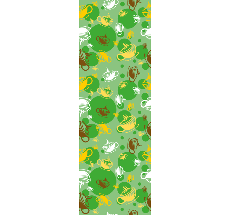 Cups silhouettes wallpaper - TenStickers