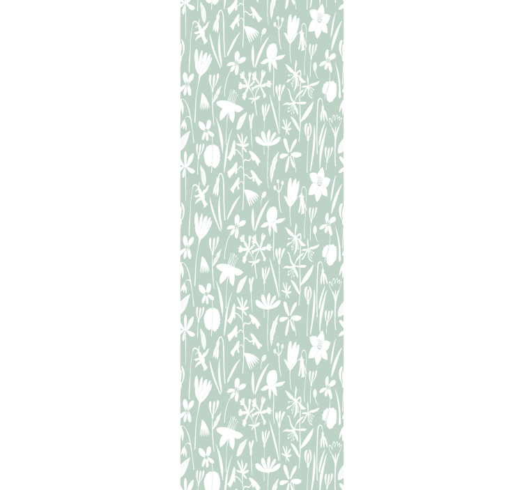 Botanical Silhouettes flower wallpaper - TenStickers